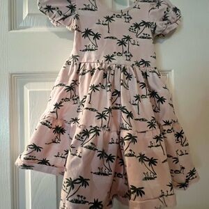 Janie and Jack Pink Tropical Print Dress